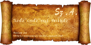 Szécsényi Anikó névjegykártya