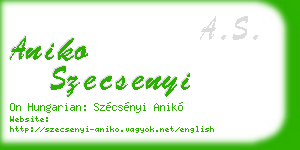 aniko szecsenyi business card